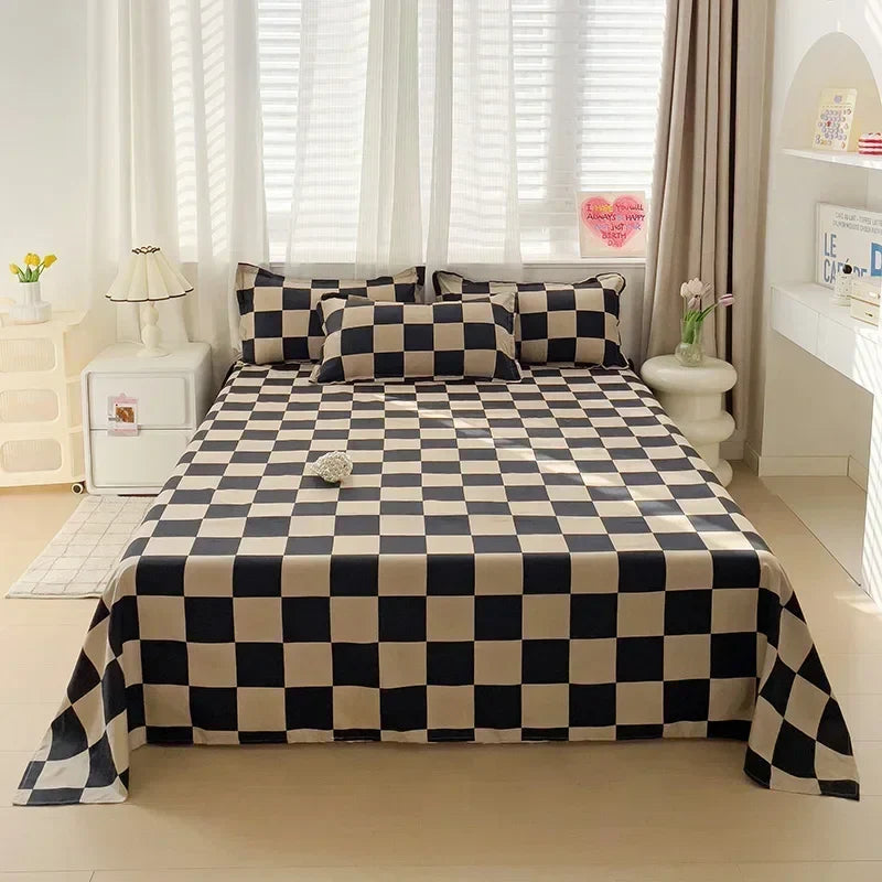 Lençol Avulso Tecido Liso Estilo Plaid 100% Poliéster - Domular