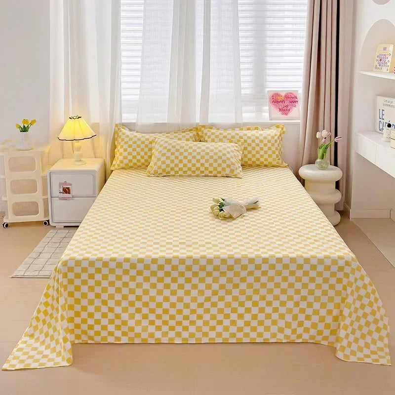 Lençol Avulso Tecido Liso Estilo Plaid 100% Poliéster - Domular