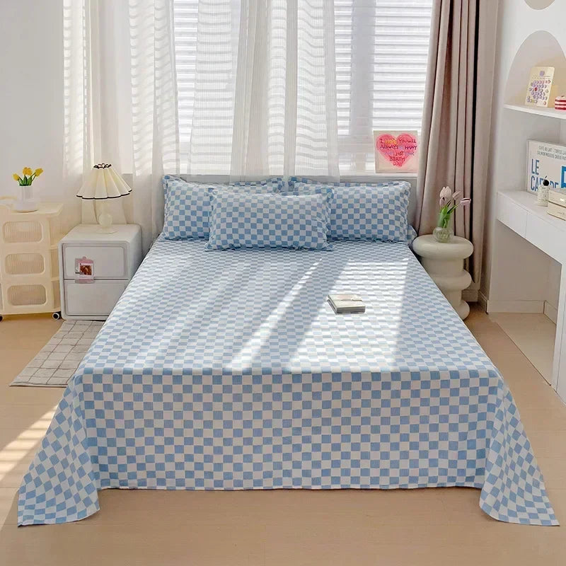 Lençol Avulso Tecido Liso Estilo Plaid 100% Poliéster - Domular